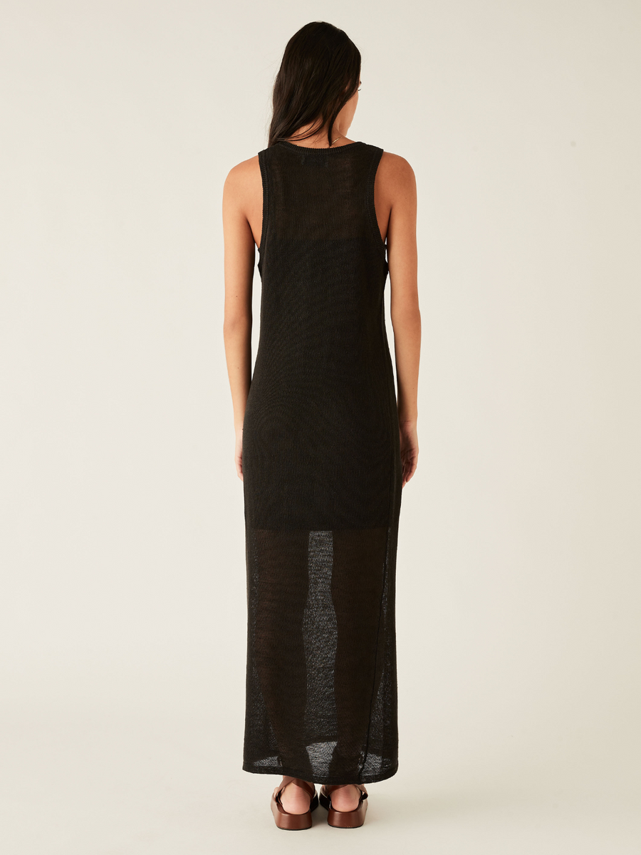 Rhodes Linen Dress | Black