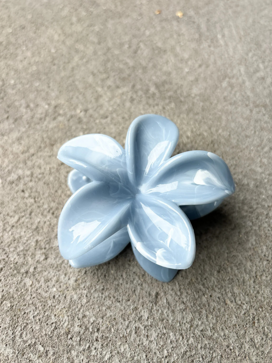 Frangipani Resin Flower Claw Clip