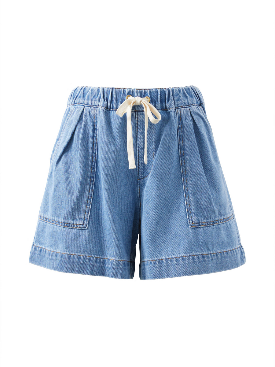 Relaxed Everyday Short | Mid Blue Wash