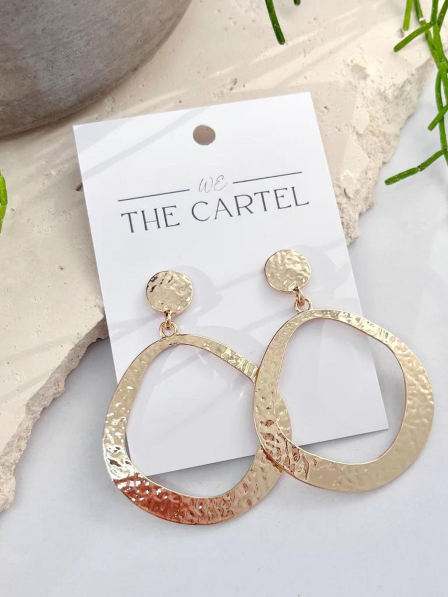Amber Earrings - Gold