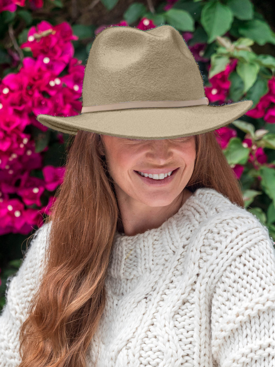 Laax Wool Felt Fedora | Mushroom