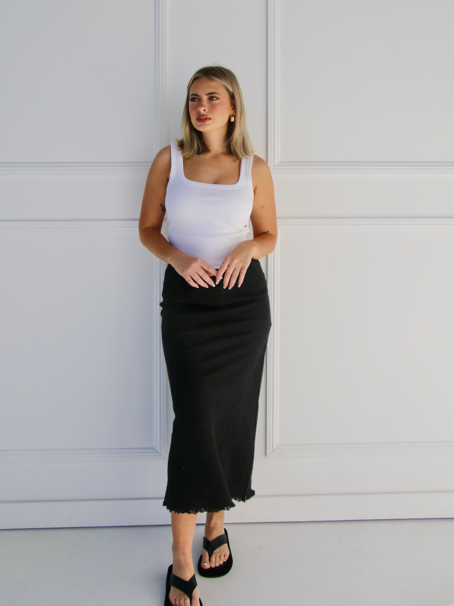 Linen Slip Skirt