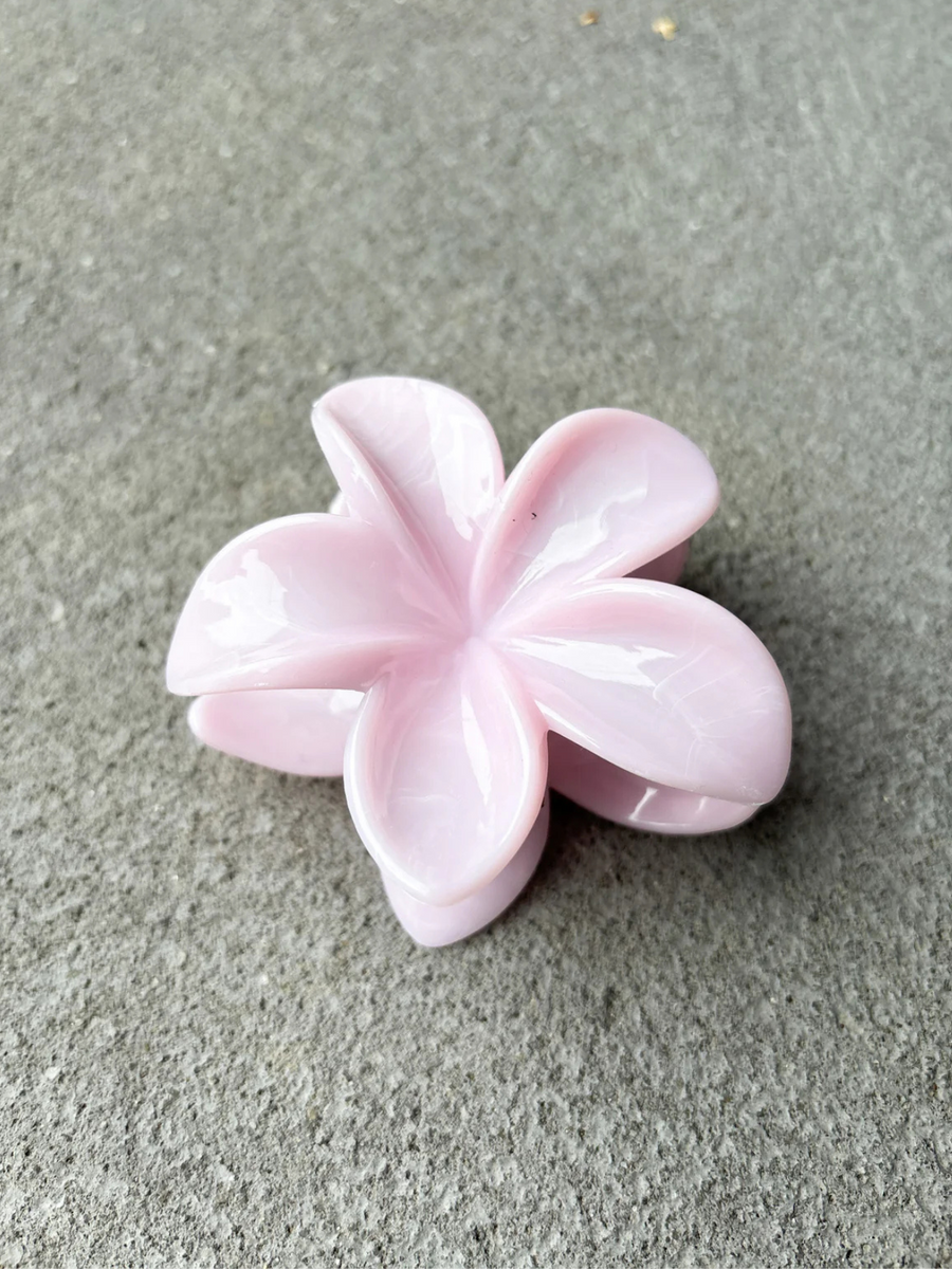Frangipani Resin Flower Claw Clip