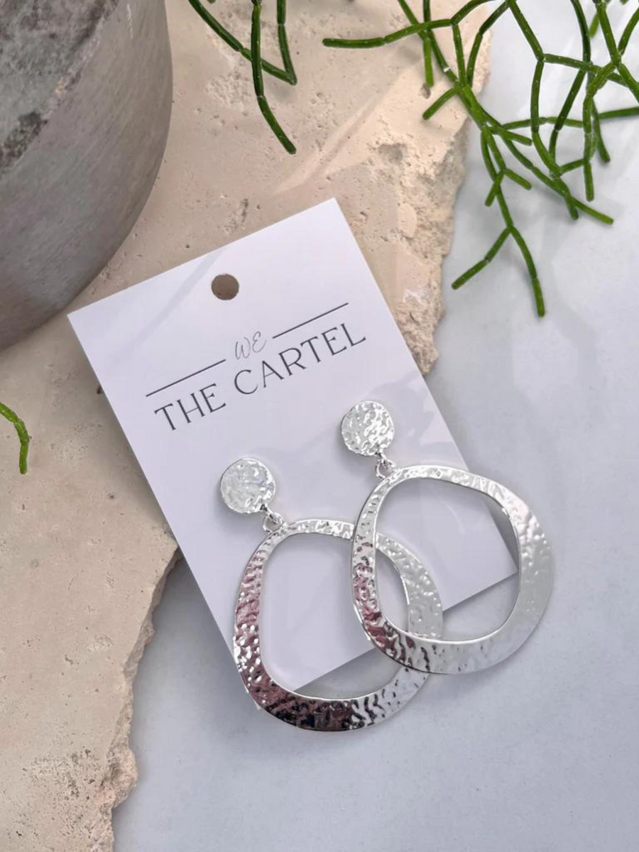 Amber Earrings - Silver
