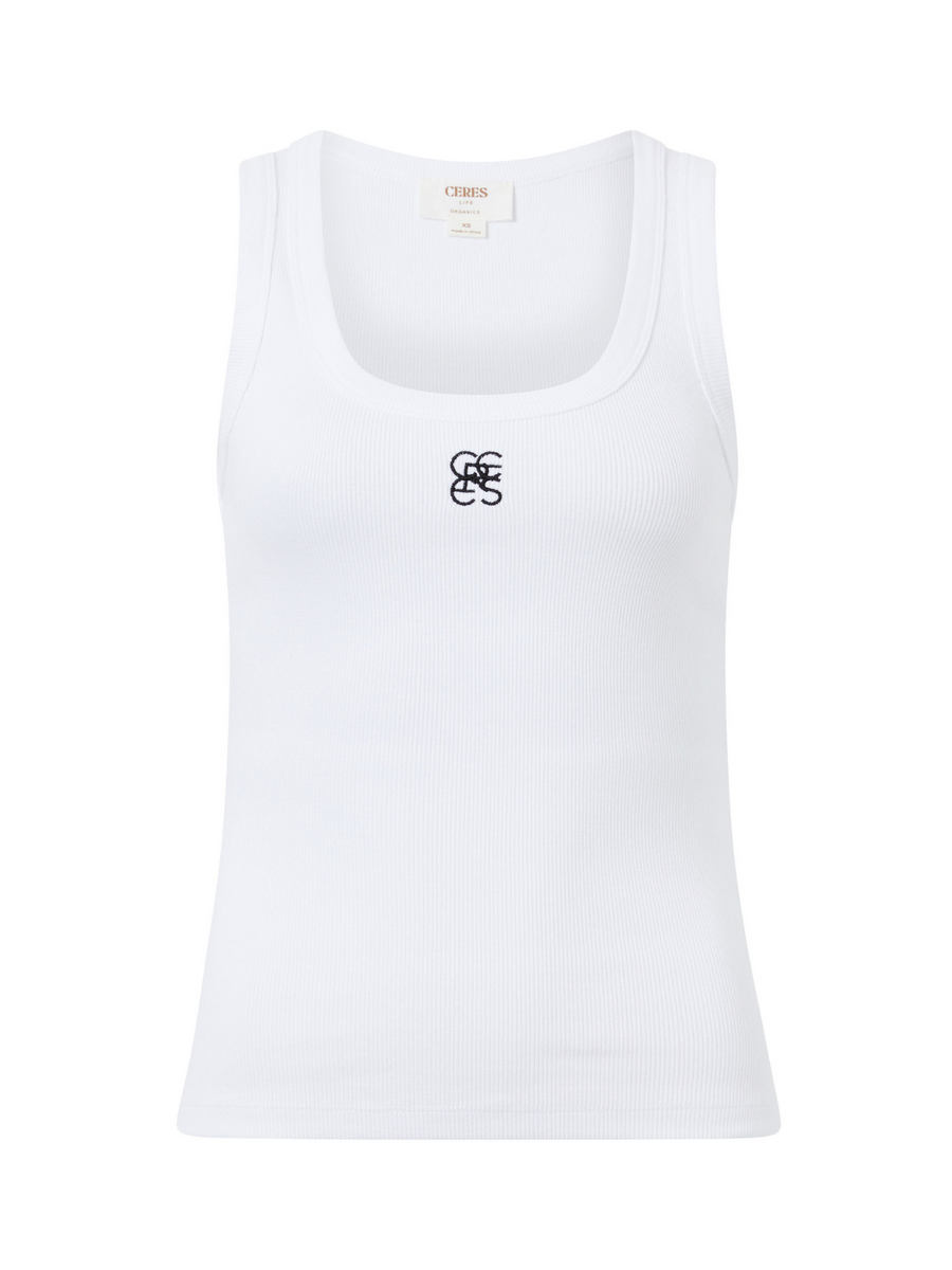 Zoe Contour Rib Scoop Tank