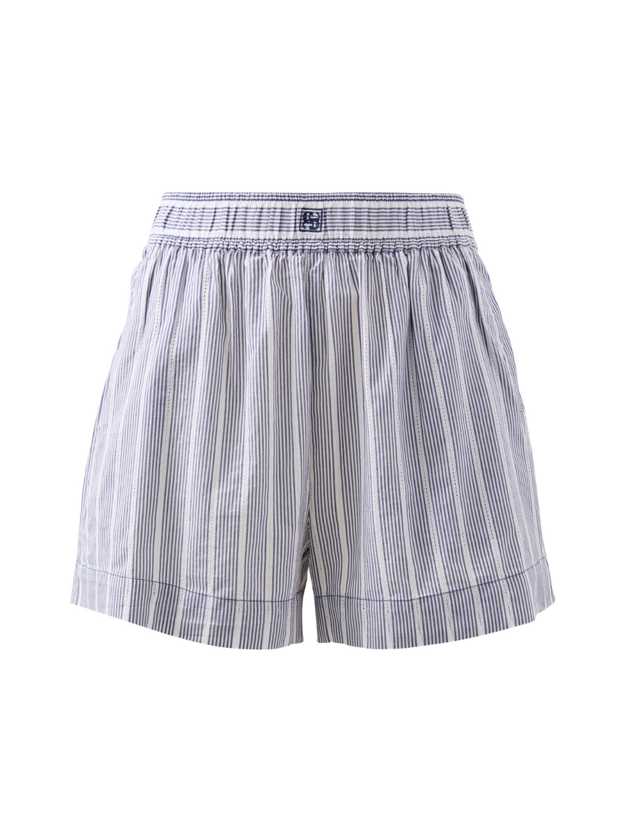 Mila Short |  College Blue Ladder Stripe