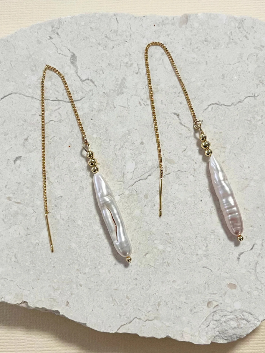 Rowan Baroque Pearl Earrings | Gold