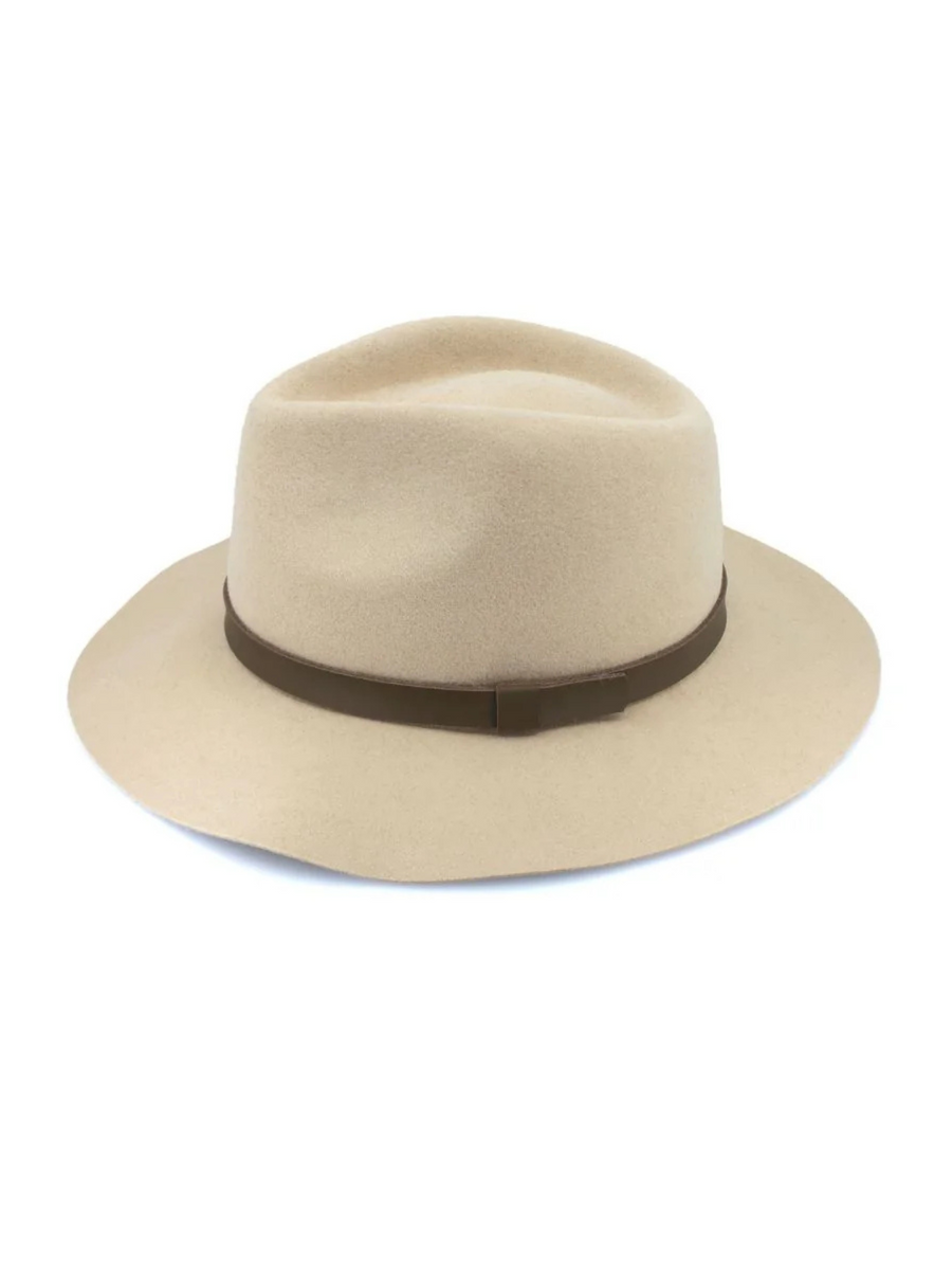 Thredbo Wool Felt Fedora | Beige