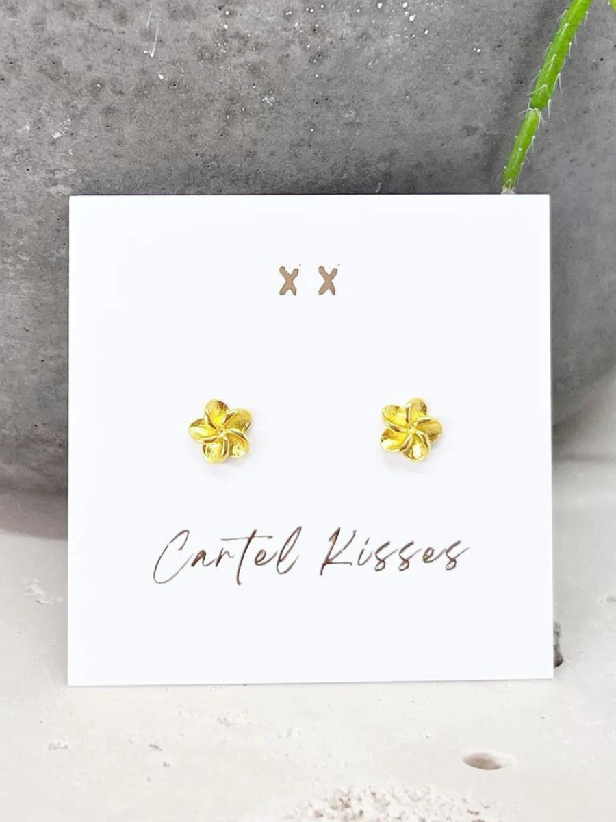 Frangipani Earrings - Gold
