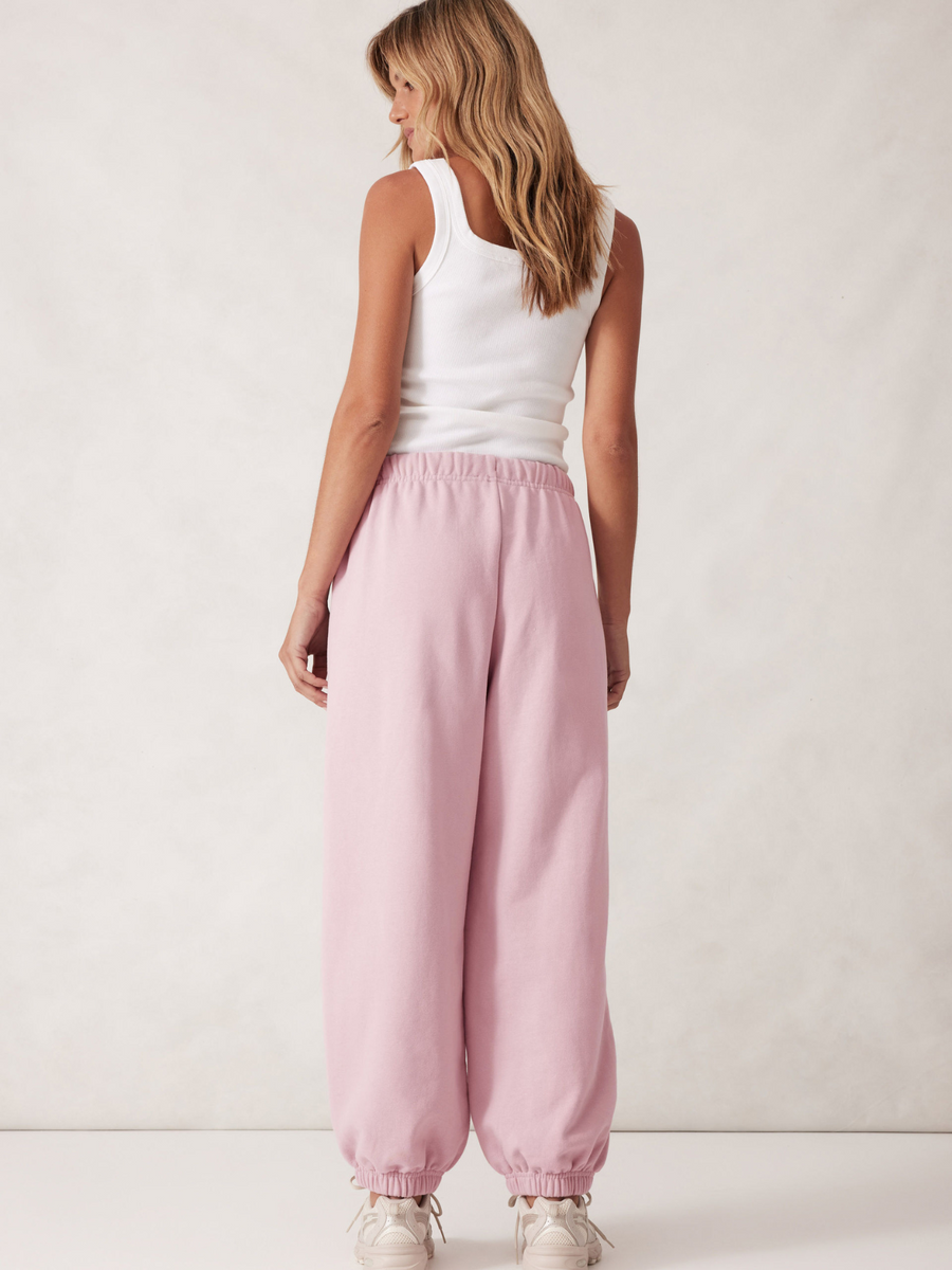 Barrel Leg Trackpant | Blush