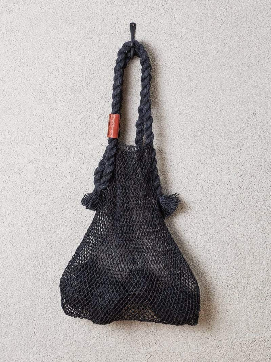 Jumbo Hemp String Bag | Charcoal