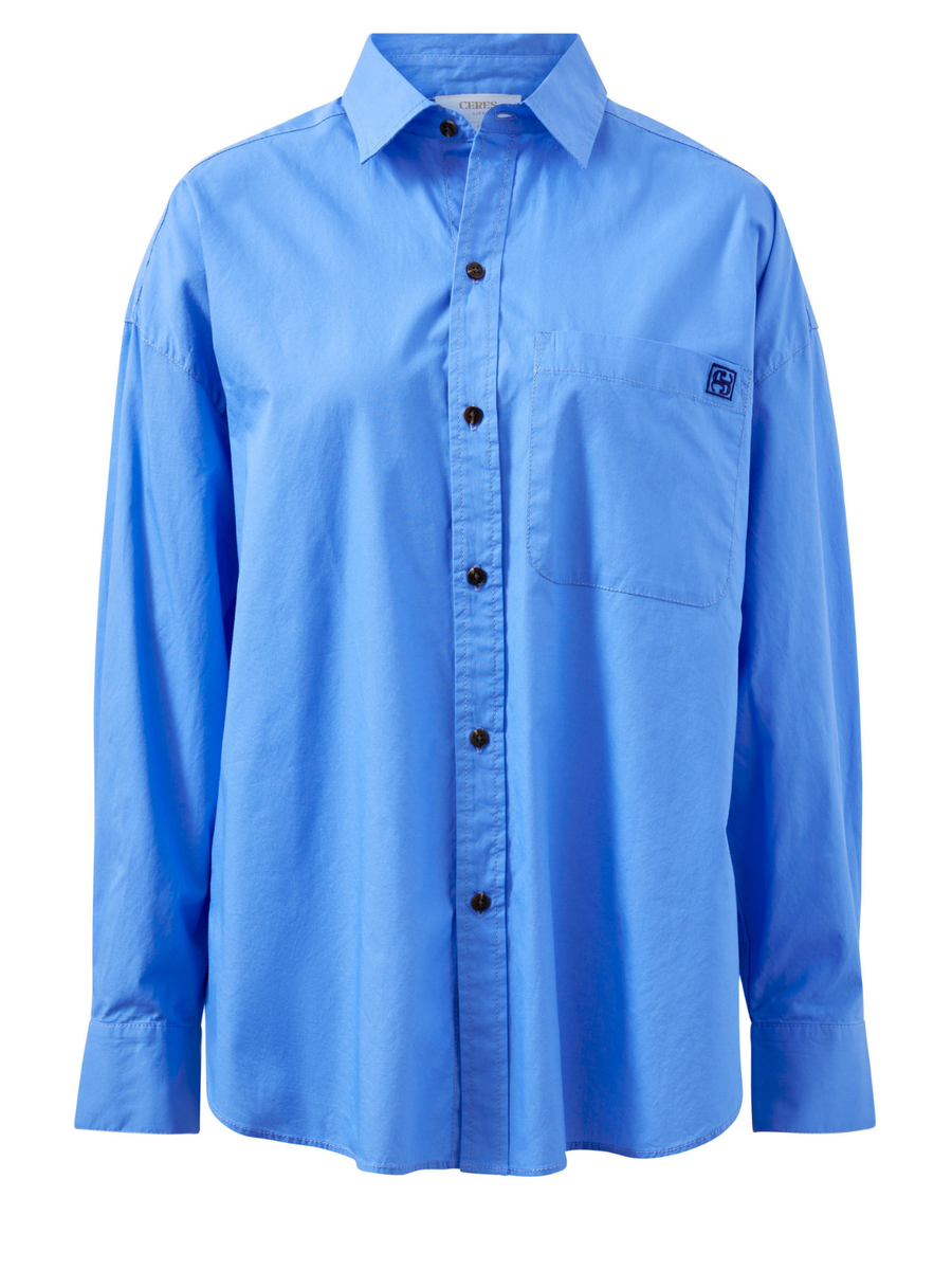Peta Oversized Shirt | Amalfi Blue