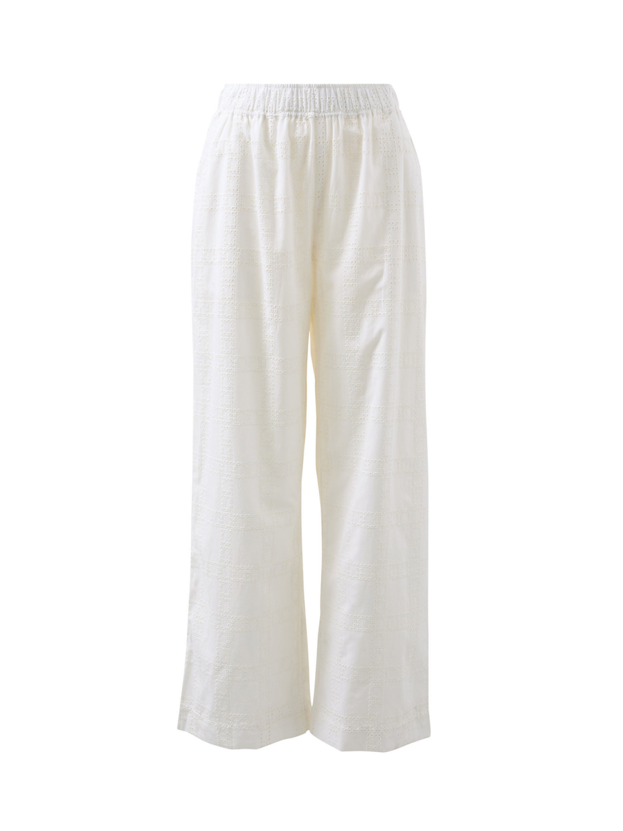 The Lounge Pant | White Broderie