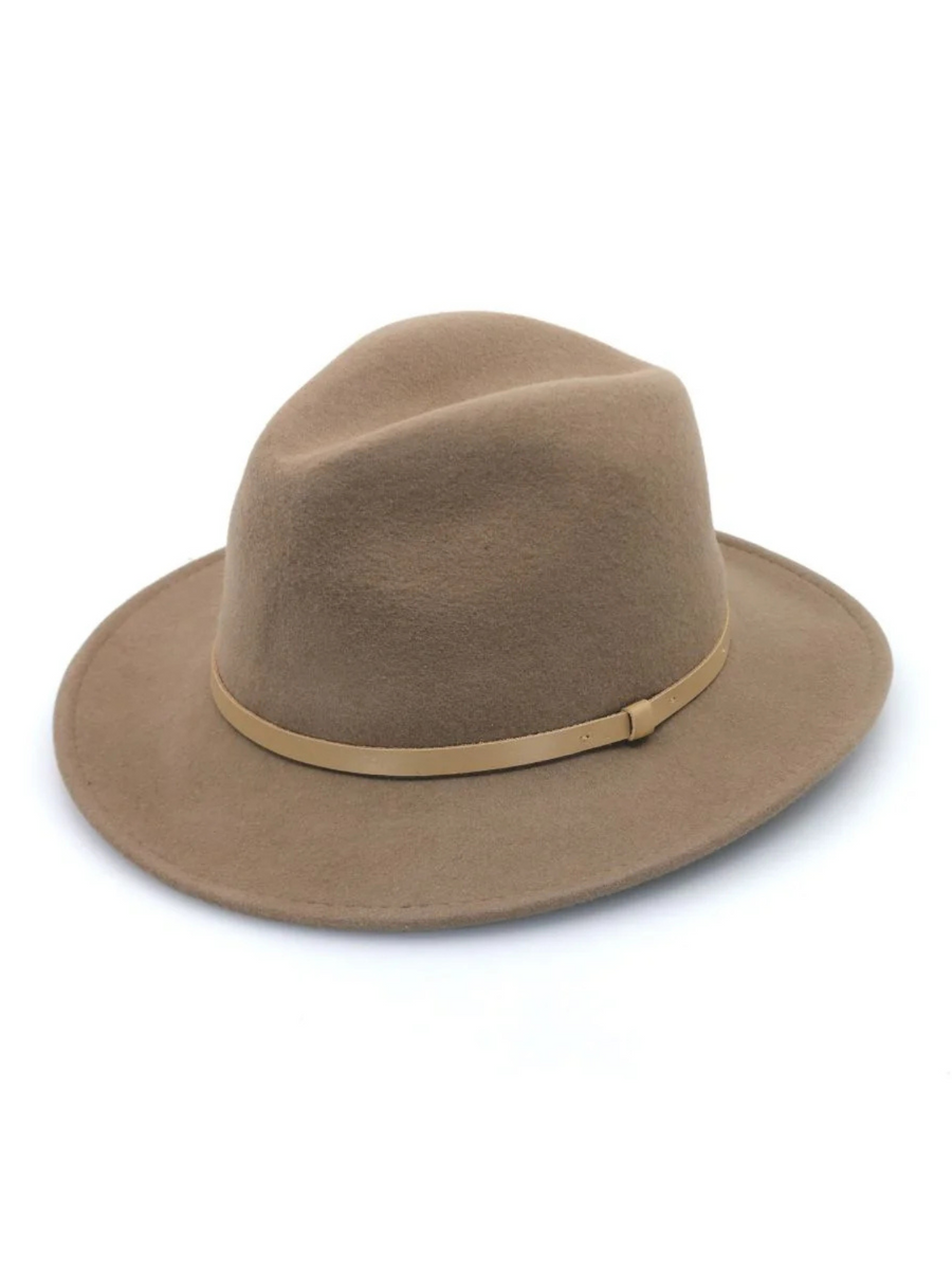 Laax Wool Felt Fedora | Mushroom