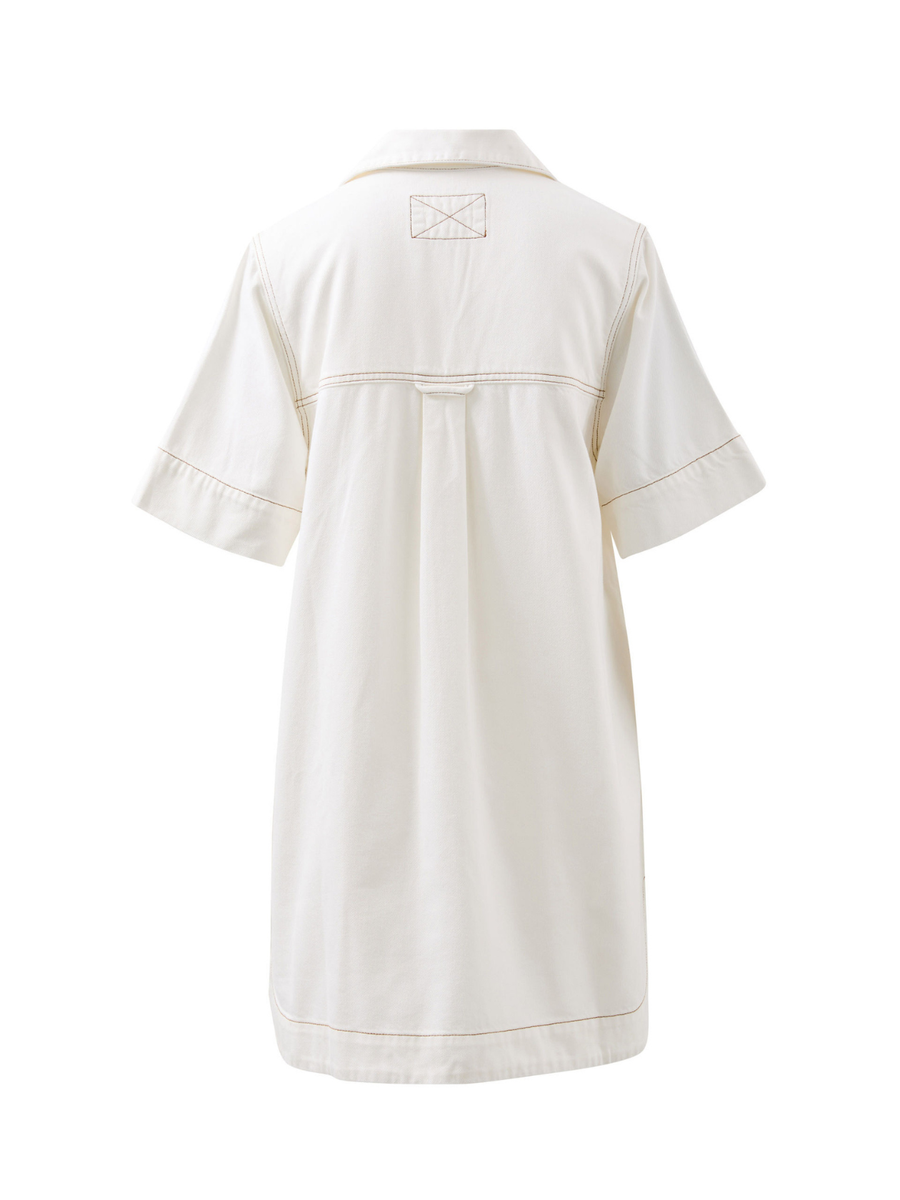 Sammy Relaxed Shirt Dress | Ecru