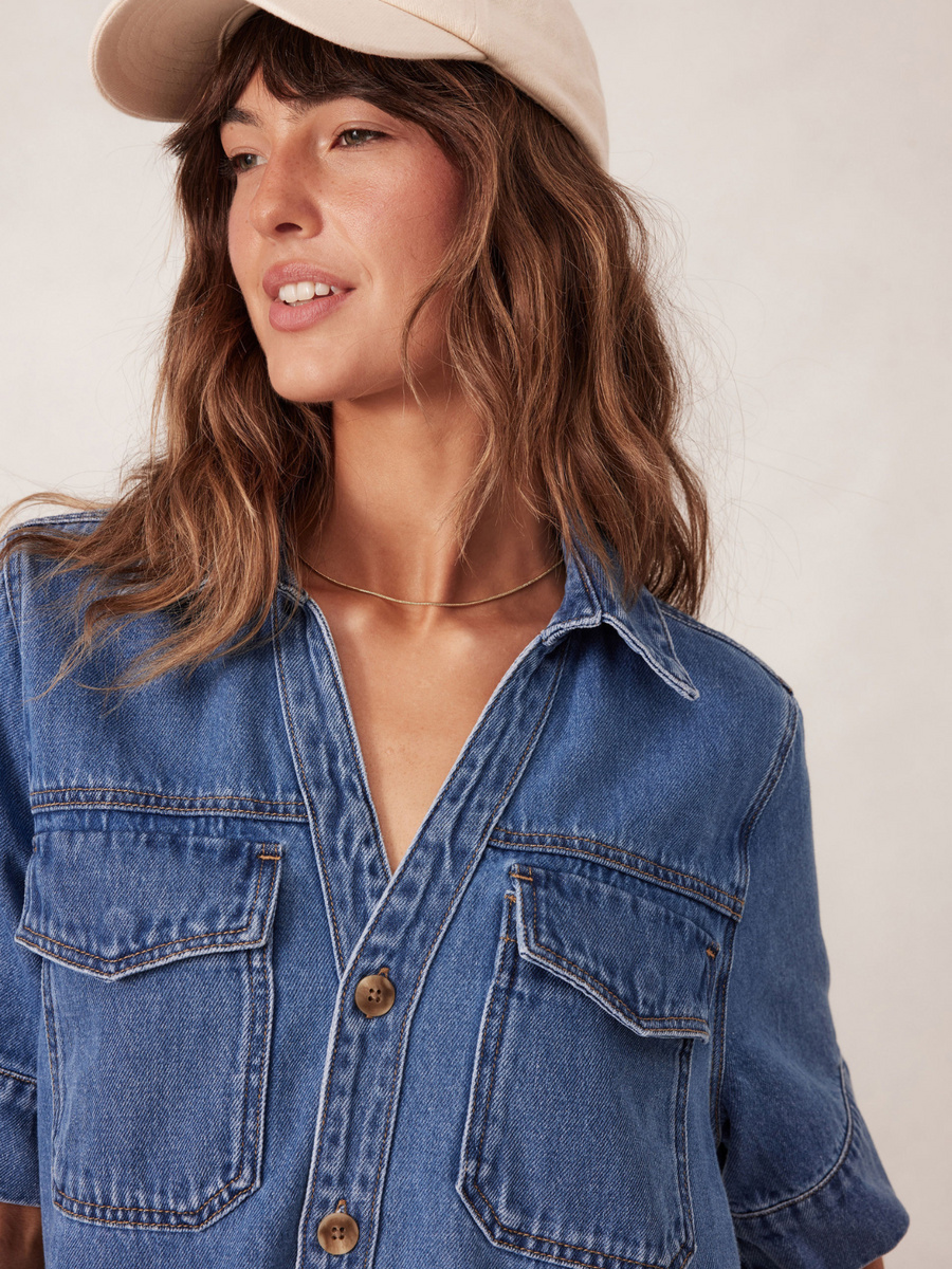 Relaxed Shirt Dress | Fresh Indigo