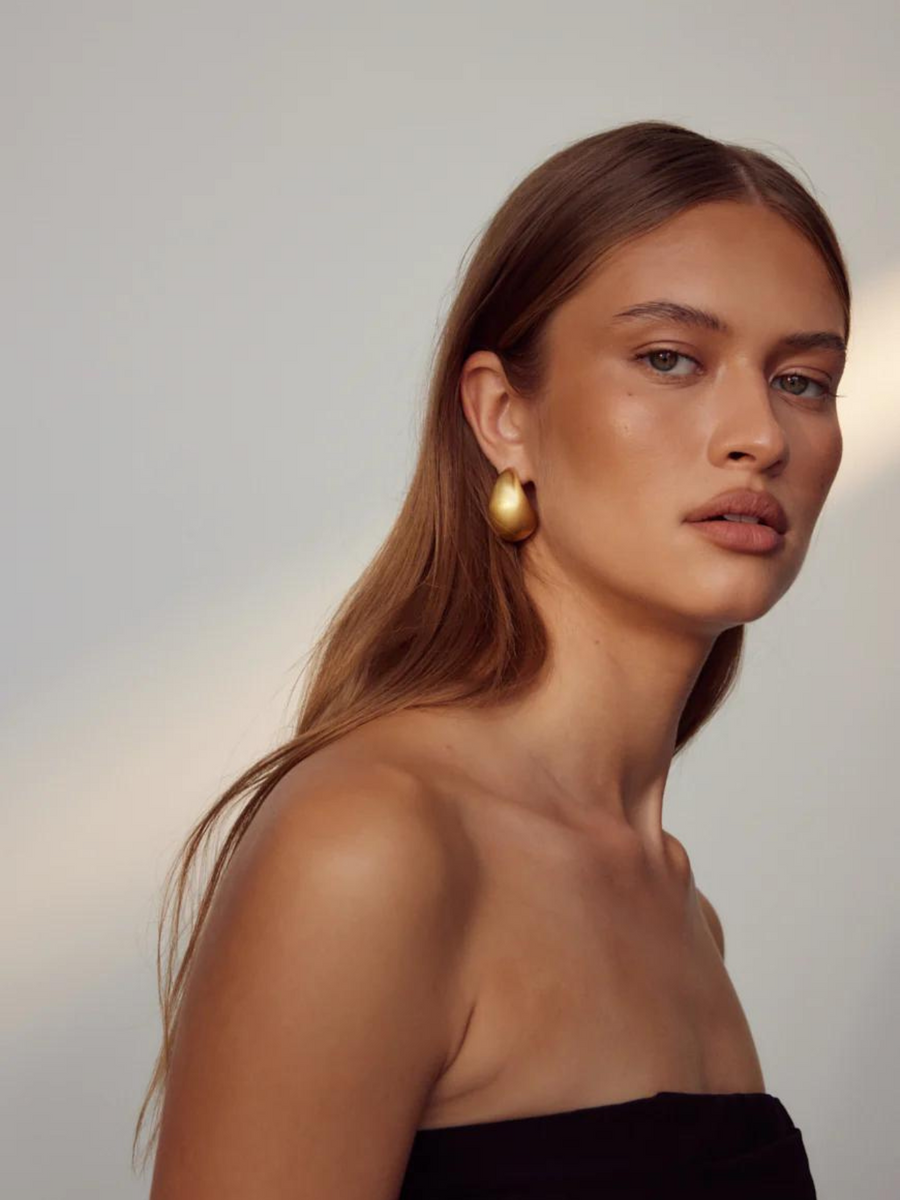 Paloma Earrings | Brushed Gold