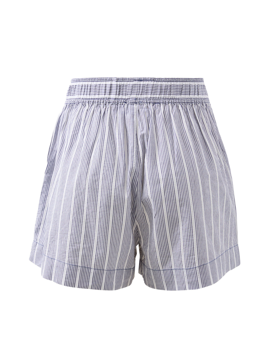 Mila Short |  College Blue Ladder Stripe