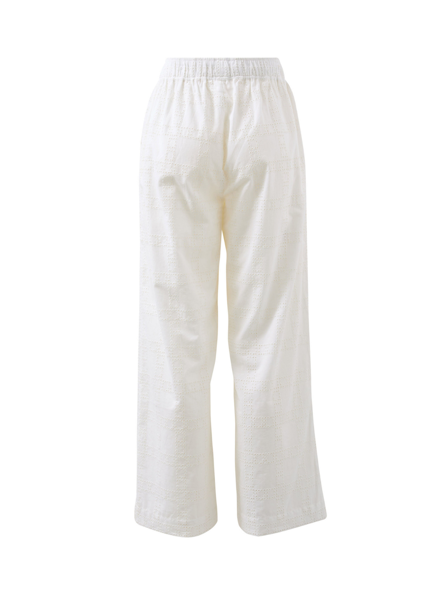 The Lounge Pant | White Broderie
