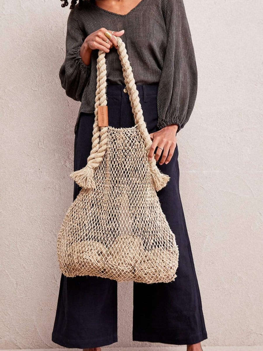 Jumbo Hemp String Bag | Natural