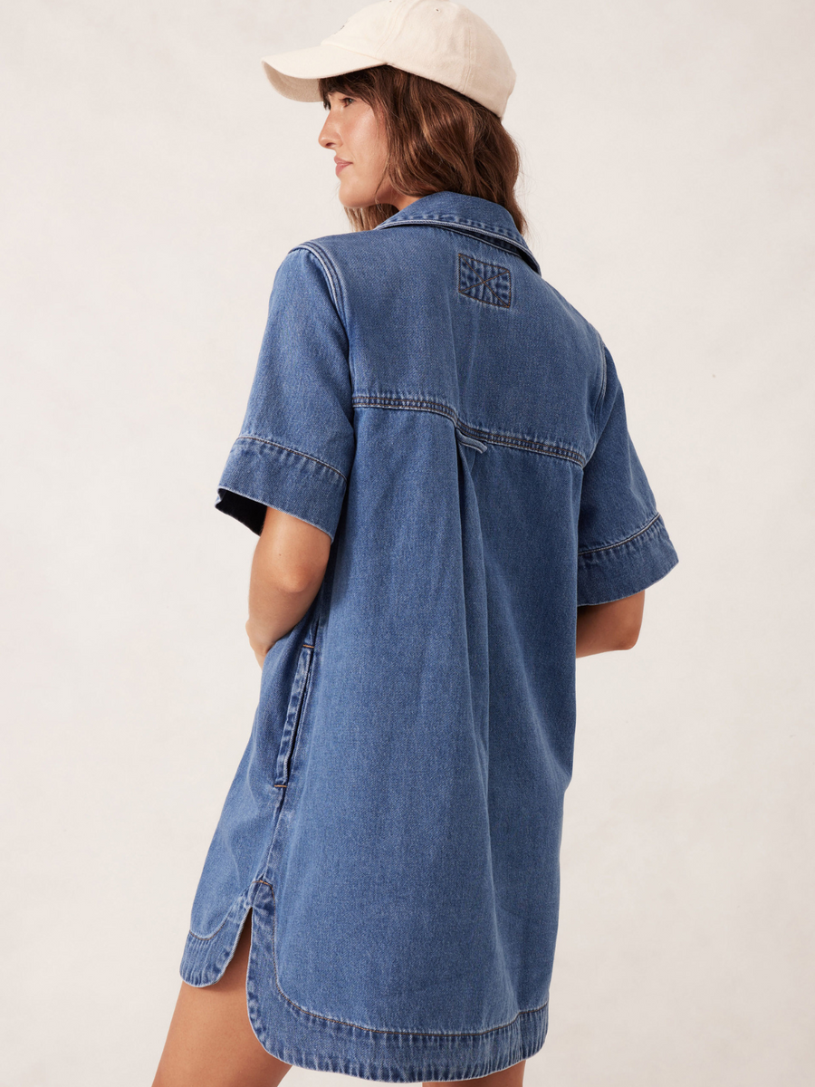 Relaxed Shirt Dress | Fresh Indigo