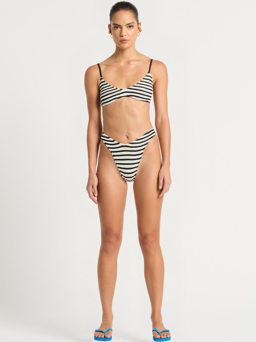 Edwards Crop | Black & White Stripe