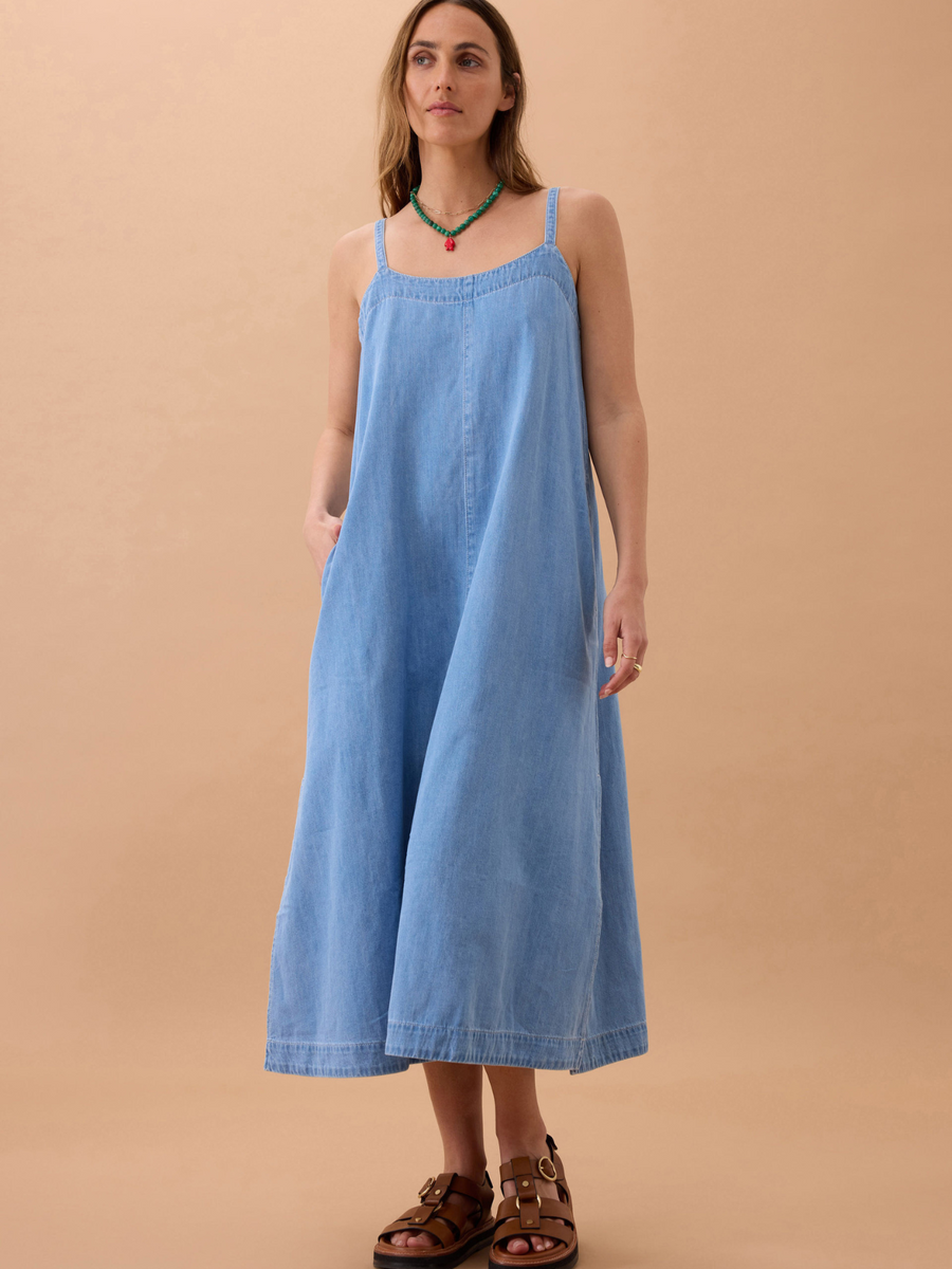 Remy Strappy Midi Dress | Vintage Blue