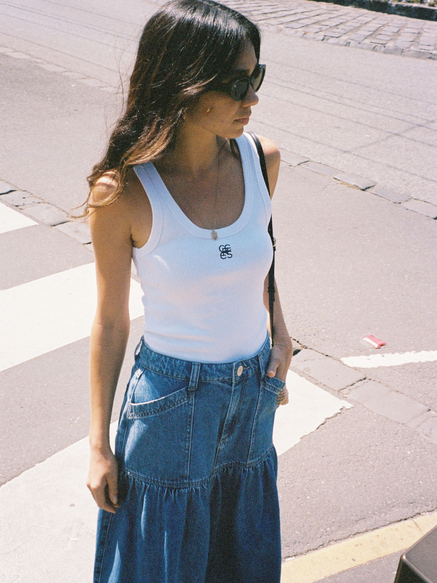 Zoe Contour Rib Scoop Tank