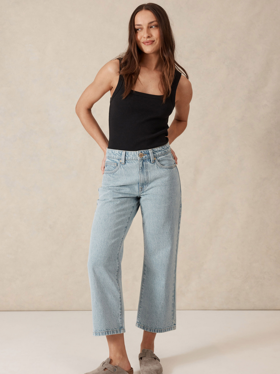 Zaeli Contour Rib Square Neck Tank