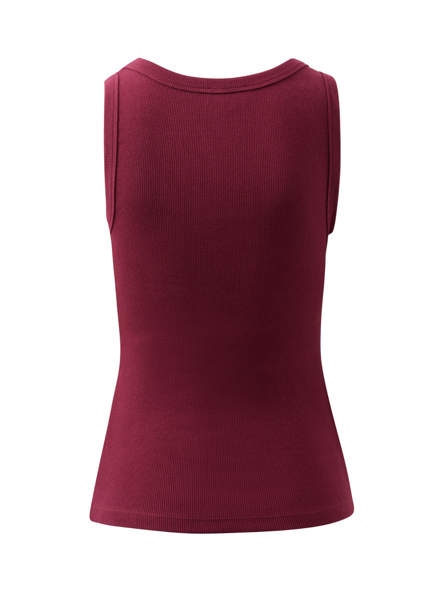 Zoe Contour Rib Scoop Tank