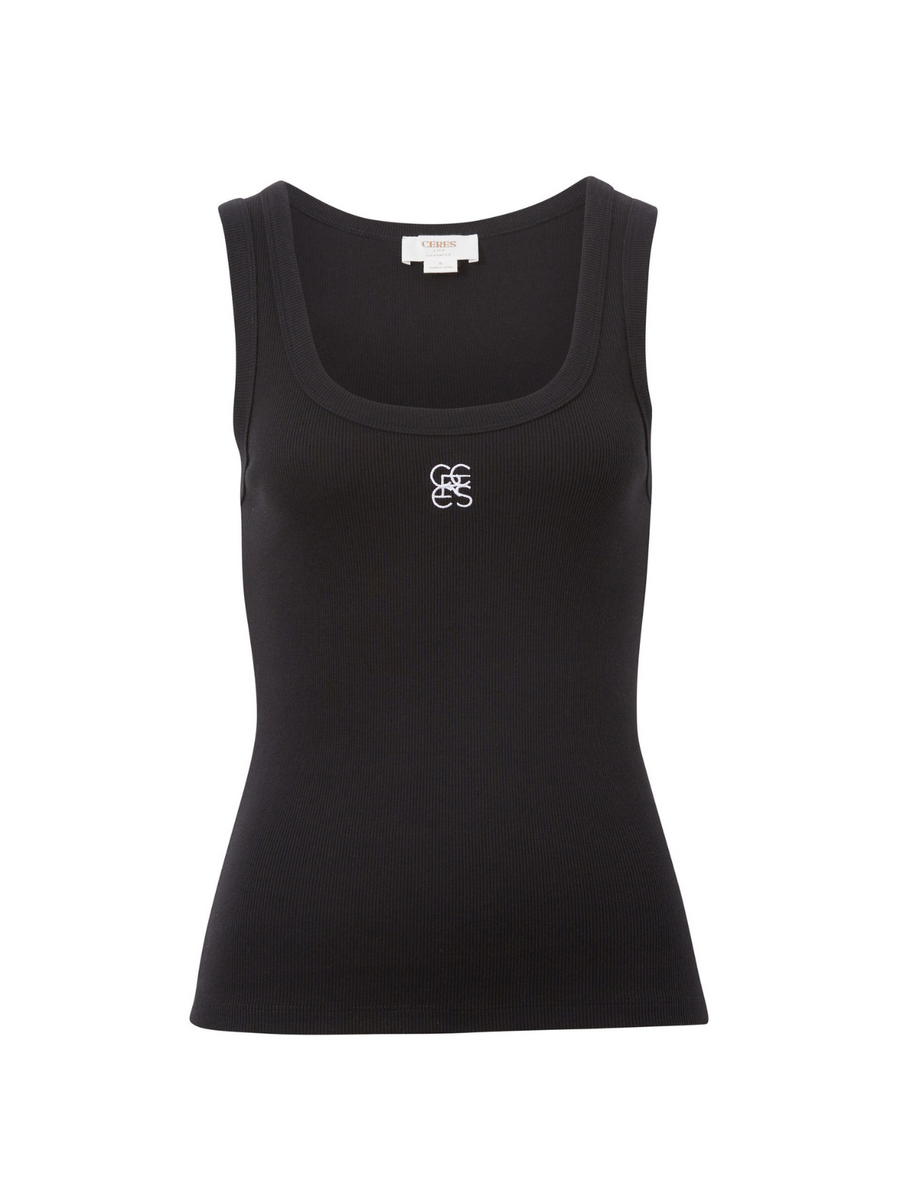 Zoe Contour Rib Scoop Tank