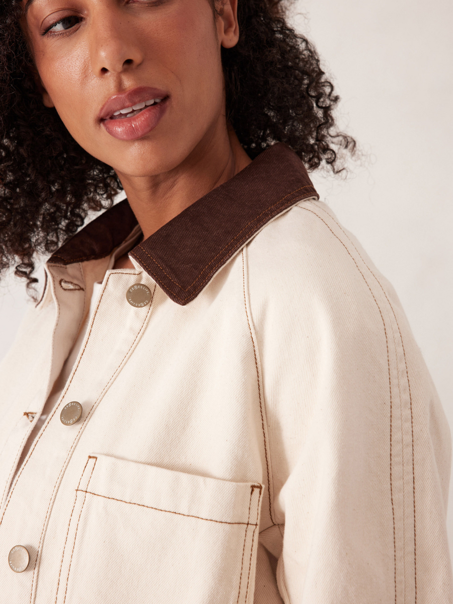 Denim Barn Jacket | Ecru