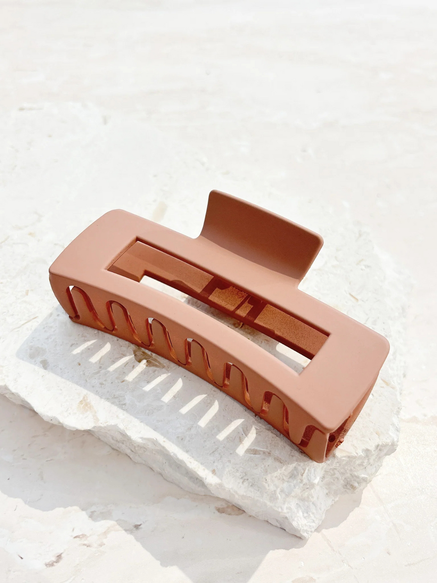 Large Matte Rectangular Claw Clip