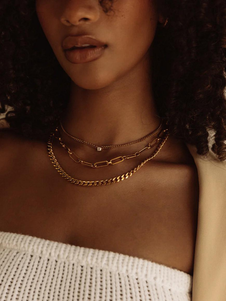 Camelia Chain Necklace | Gold