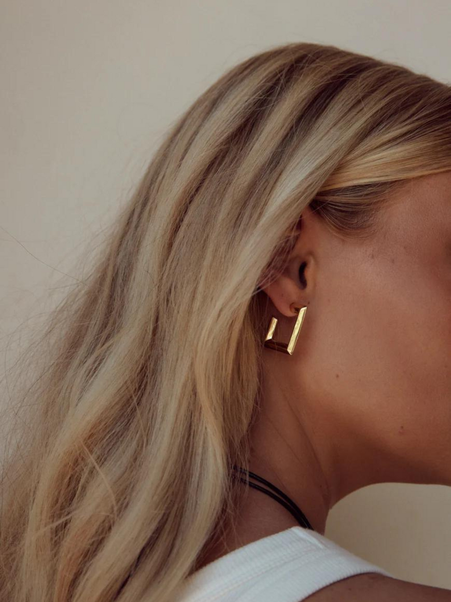 Merci Hoop Earrings | Gold