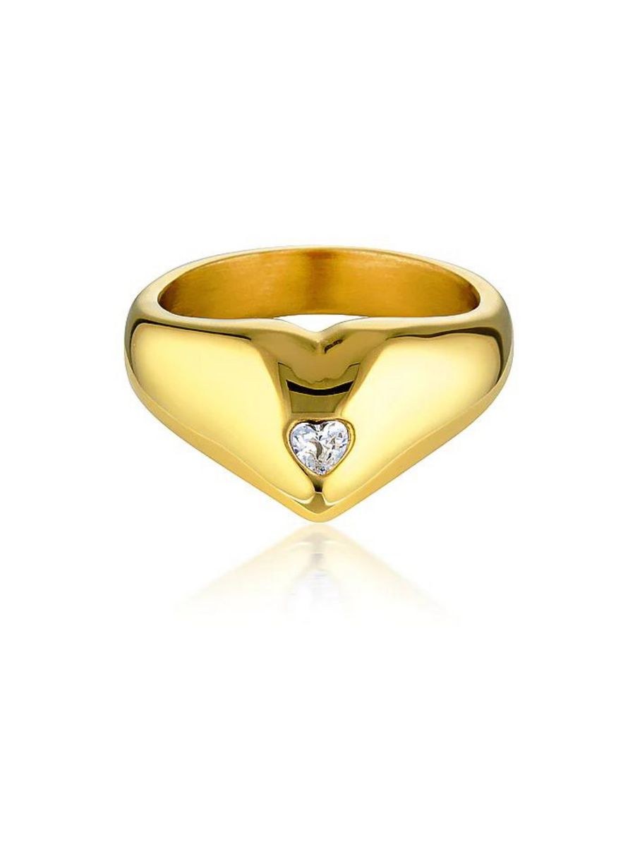 Pour Toi Heart Ring | Gold