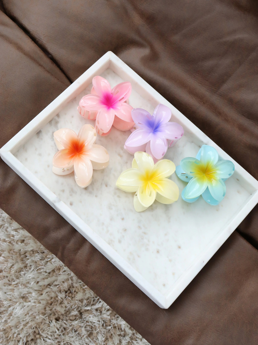 Aloha Flower Claw Clip