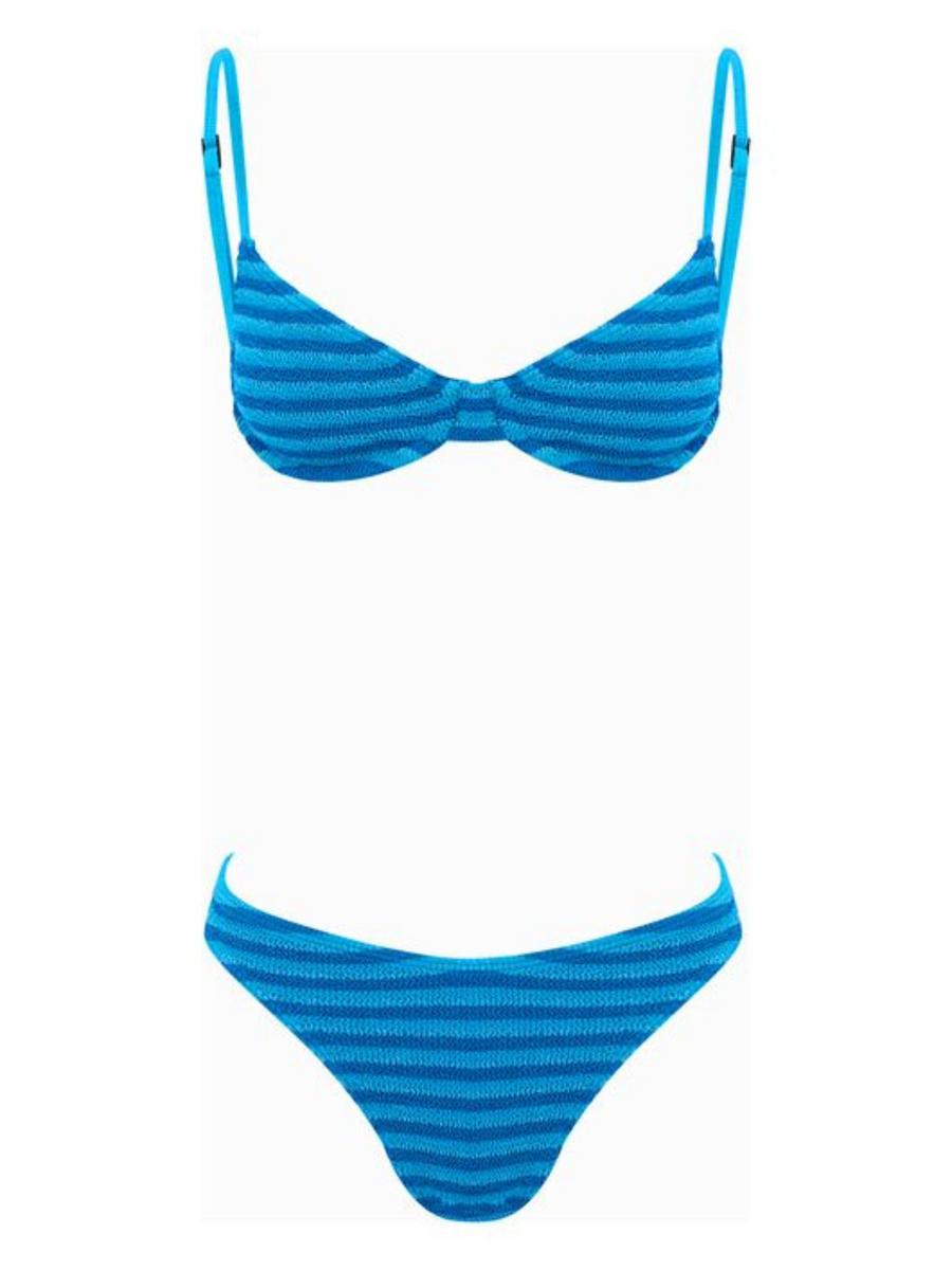 Gracie Balconette | Turquoise Stripe