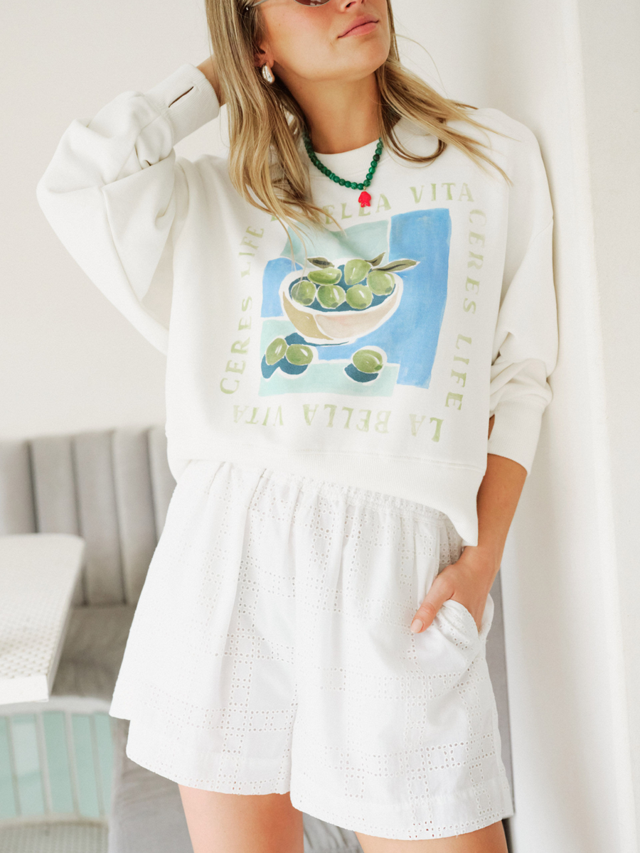 Mila Short | White Broderie