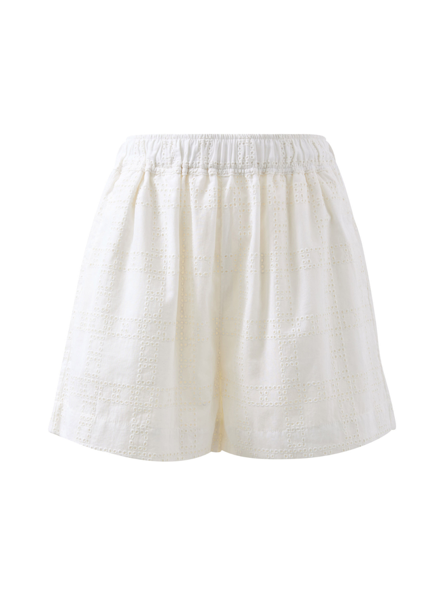 Mila Short | White Broderie