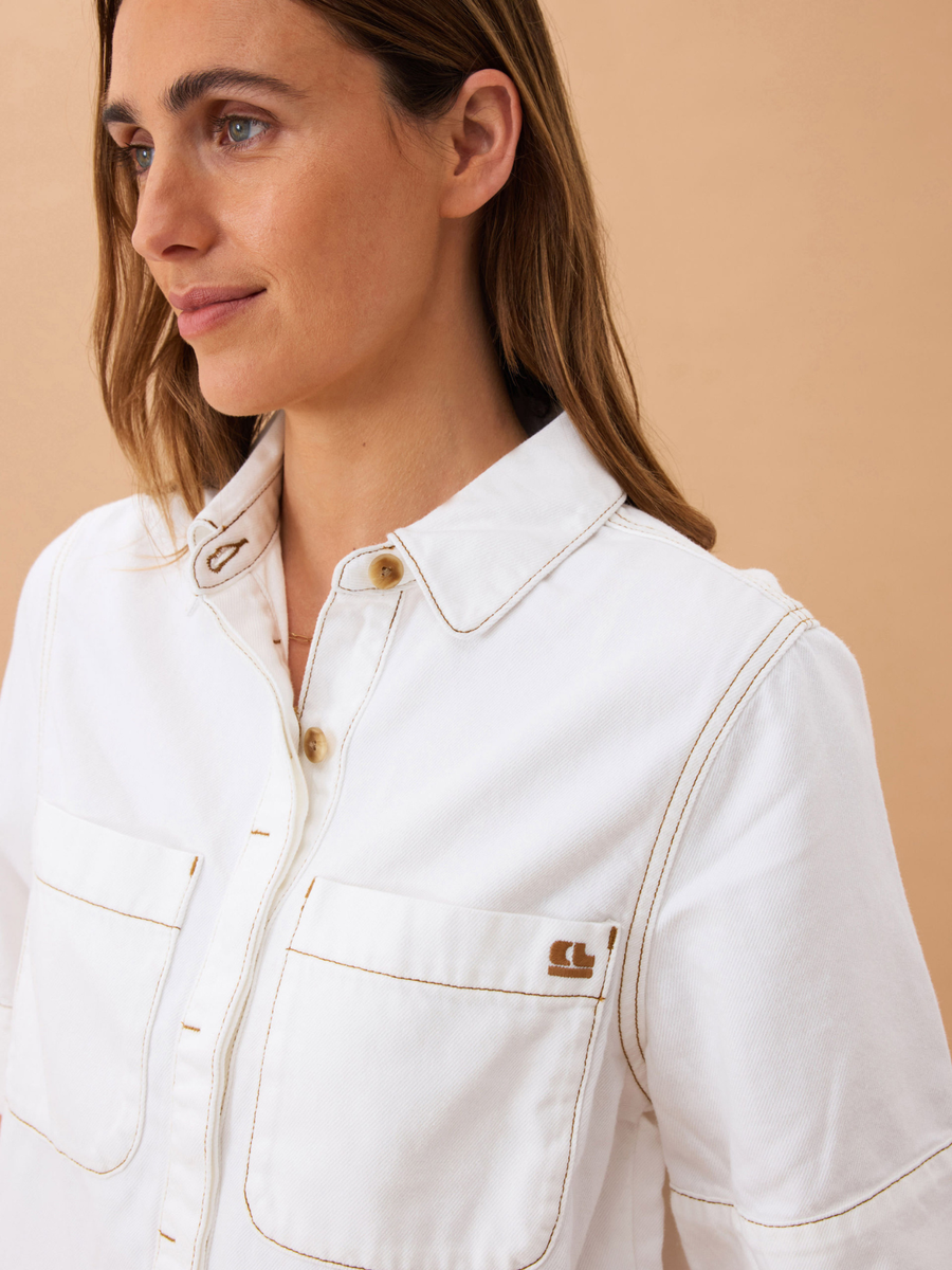 Noa Short Sleeve Shirt | Ecru