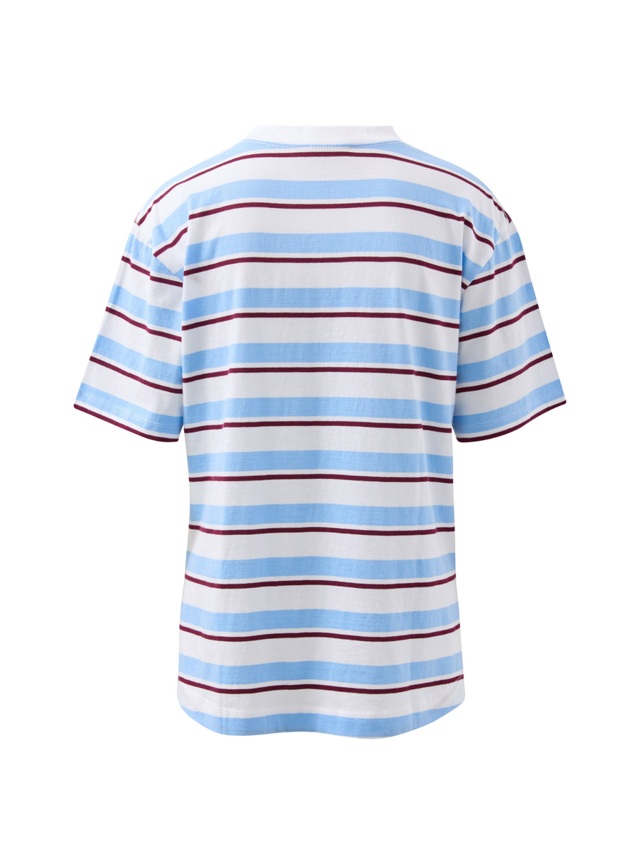 Stevie Slouchy Tee | Powder & Pomegranate Retro Stripe