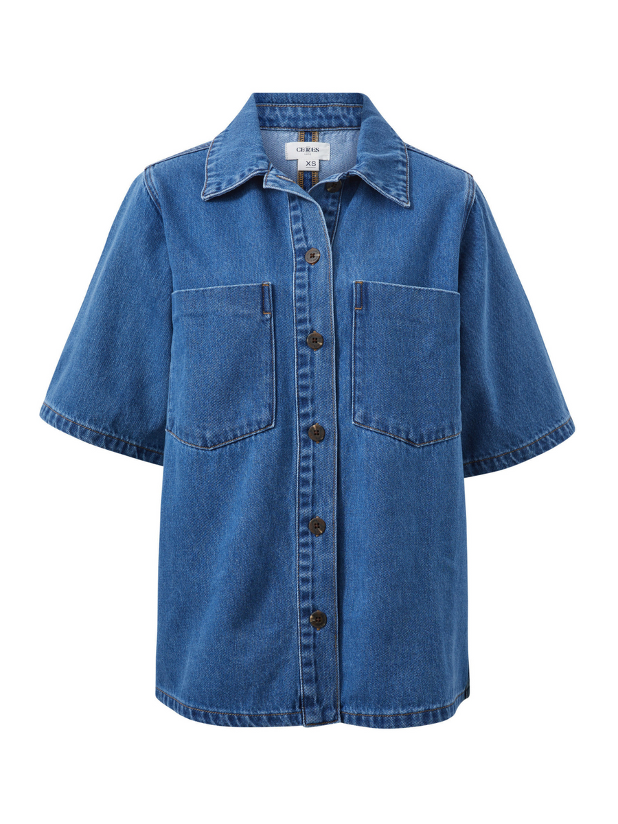 Short Sleeve Denim Shirt