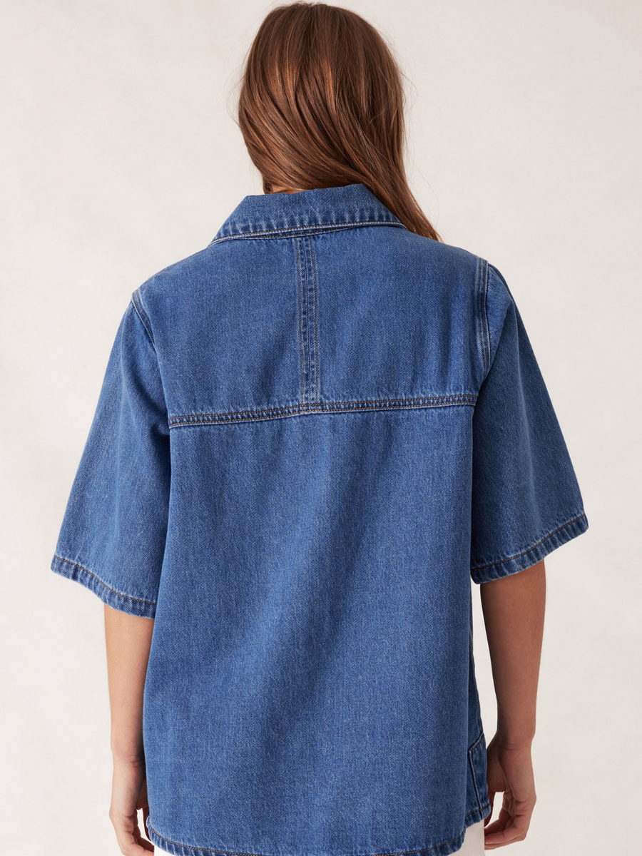 Short Sleeve Denim Shirt