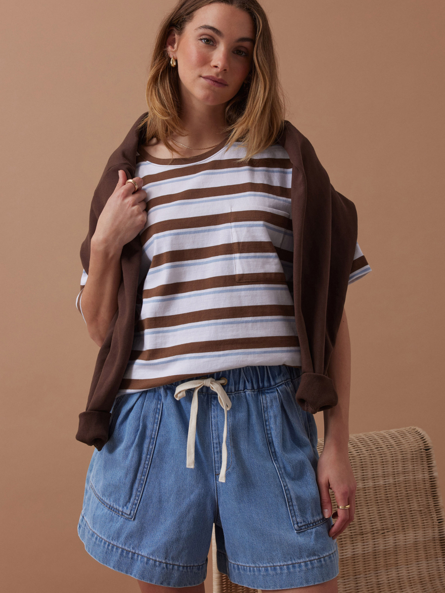 Darcy Relaxed Everyday Short | Mid Blue Wash