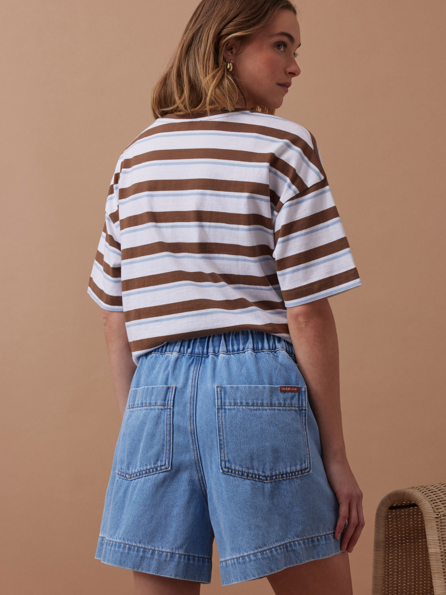 Darcy Relaxed Everyday Short | Mid Blue Wash