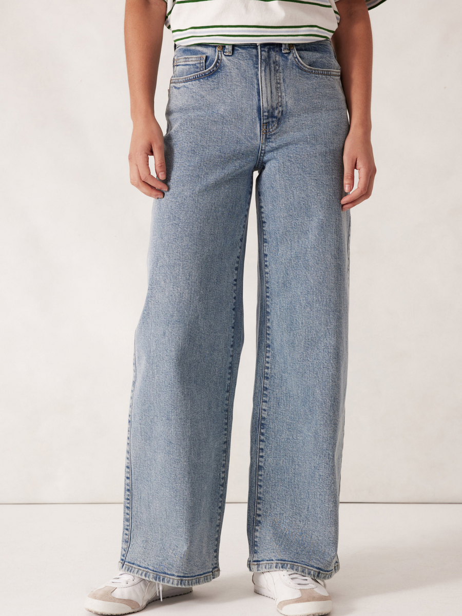 Evie Wide Leg Jean | Mid Vintage Blue