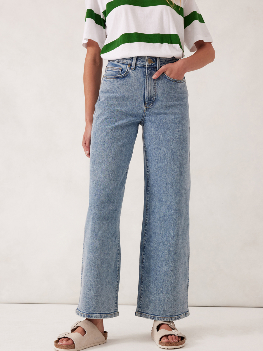Evie Wide Leg Jean | Mid Vintage Blue