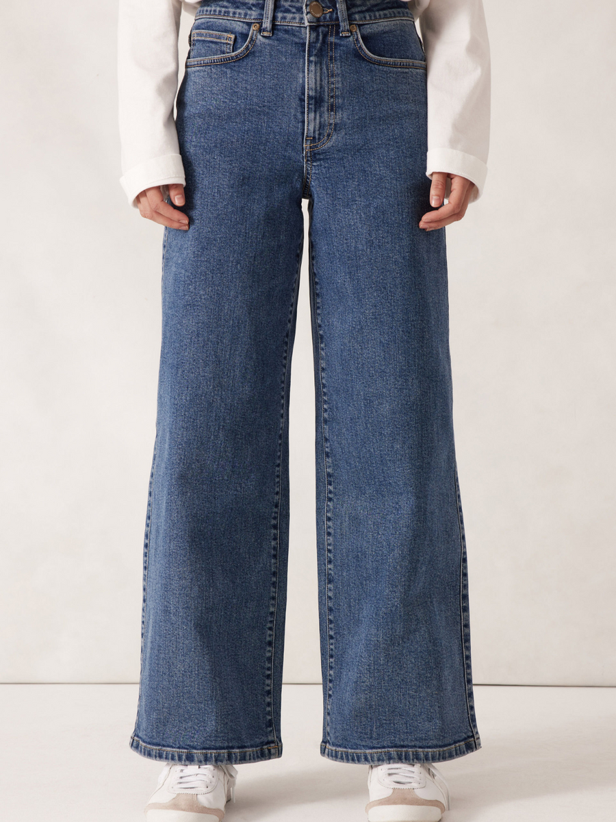 Evie Wide Leg Jean | Fresh Indigo