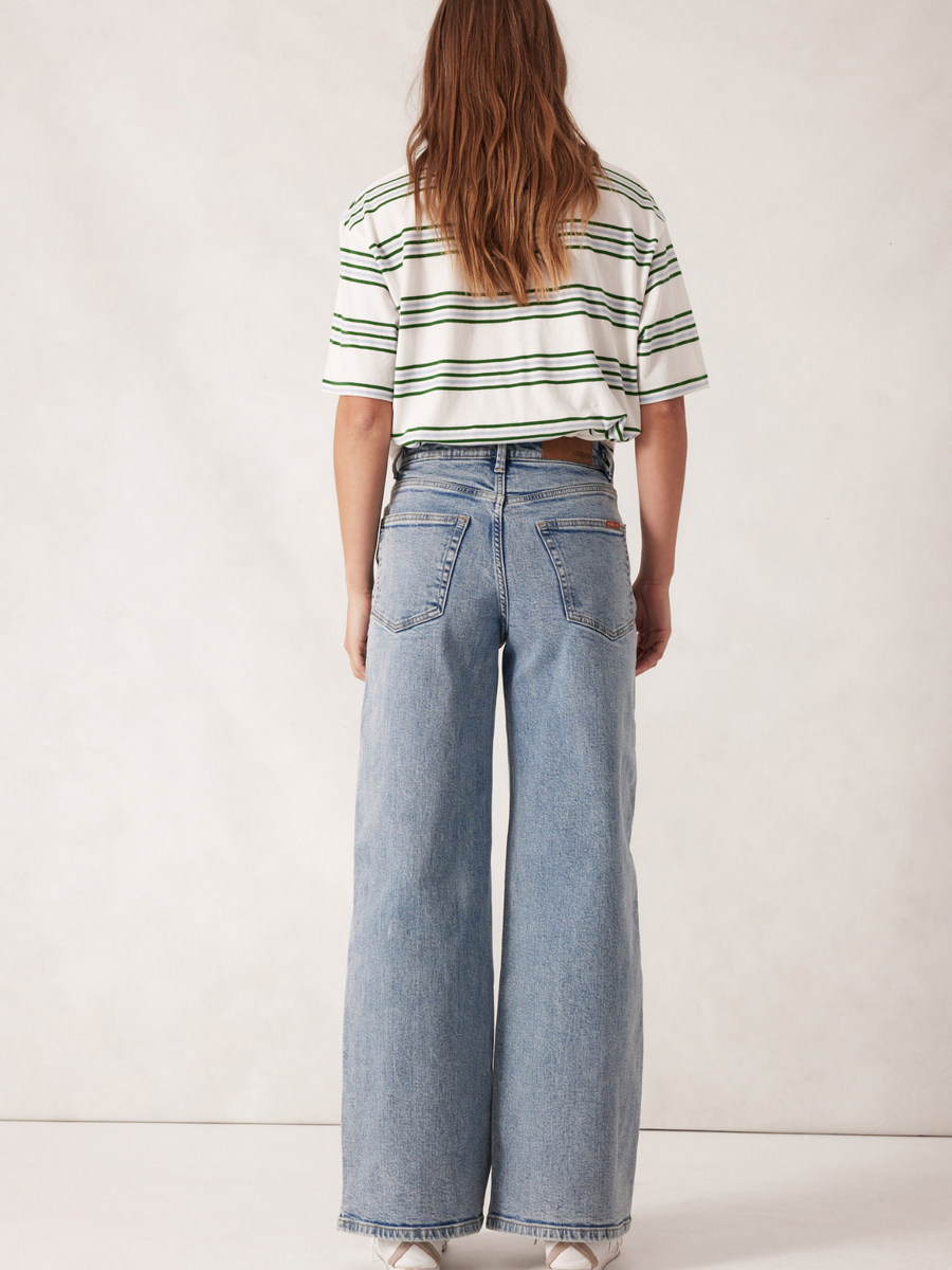 Evie Wide Leg Jean | Mid Vintage Blue